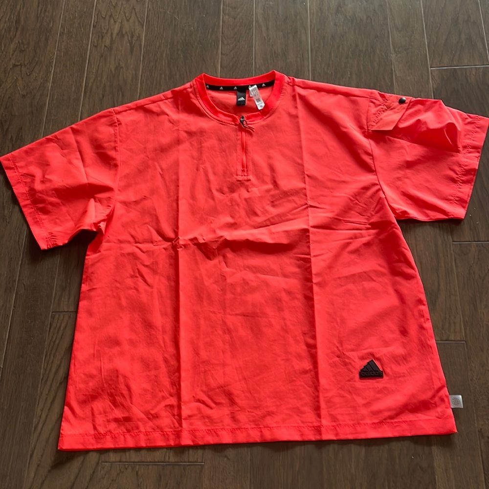 Adidas 1/4 zip short sleeve top